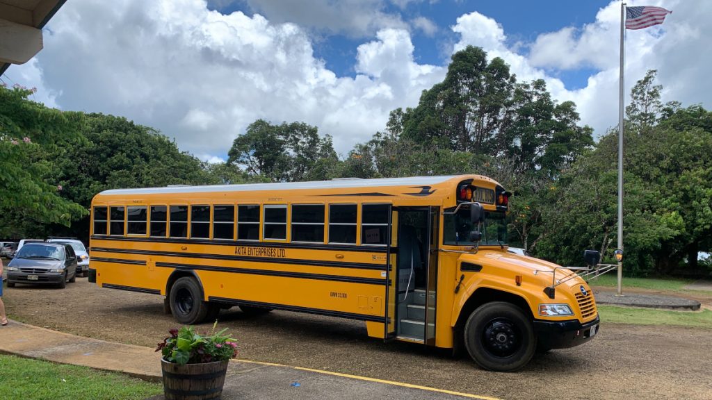 Alaka'i O Kaua'i Charter School bus