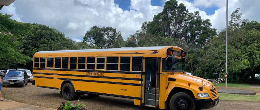 Alaka'i O Kaua'i Charter School bus