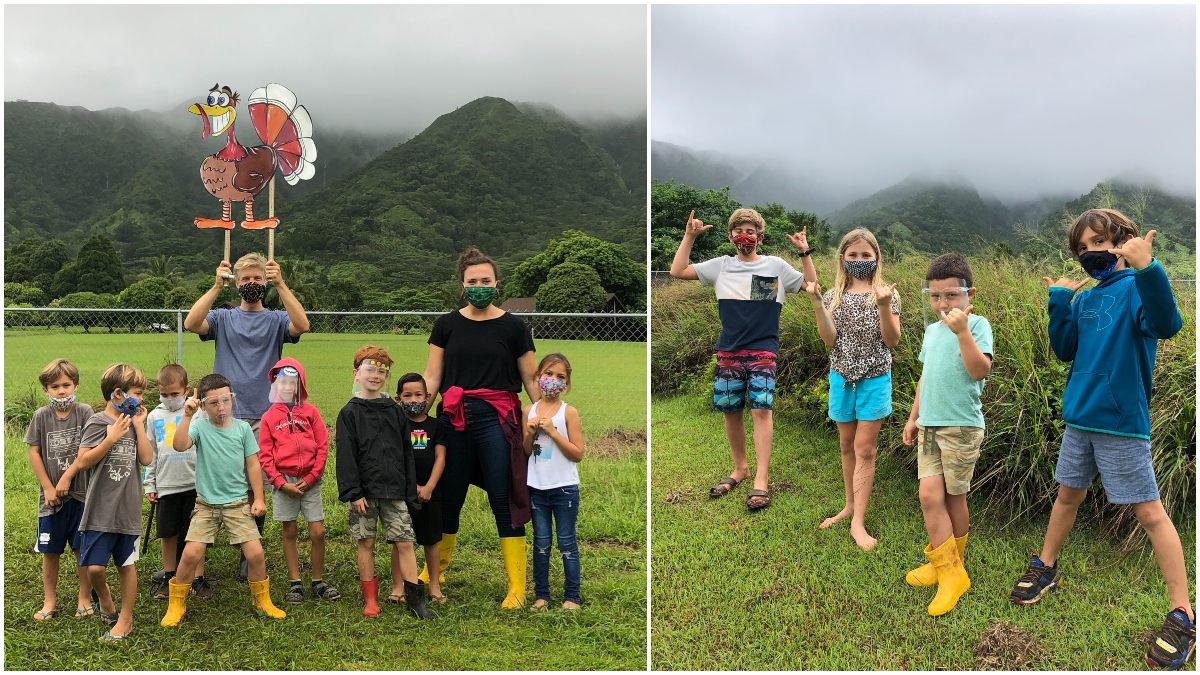 Alaka'i O Kaua'i learners pose together outside