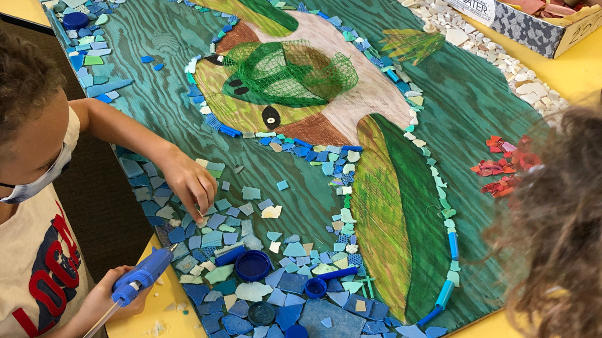 Alakai O Kauai learners make art with ocean plastic waste