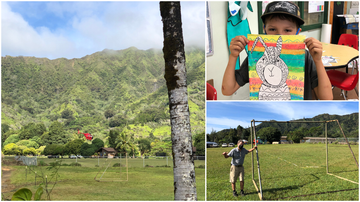 Alaka'i O Kaua'i campus learner helicopter