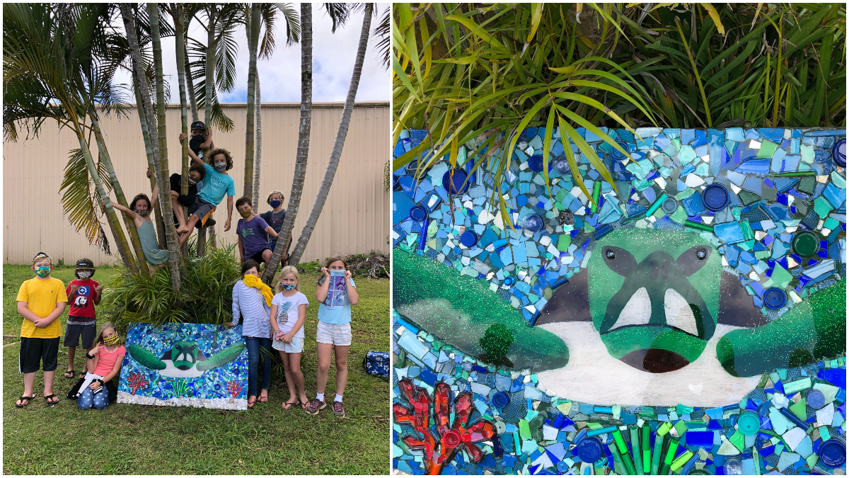 Alaka'i O Kaua'i learners mosaic art ocean turtle