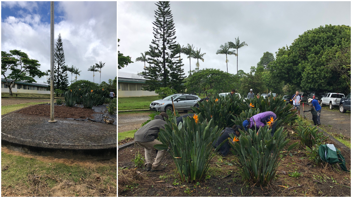 Alaka'i O Kaua'i Charter School campus landscaping