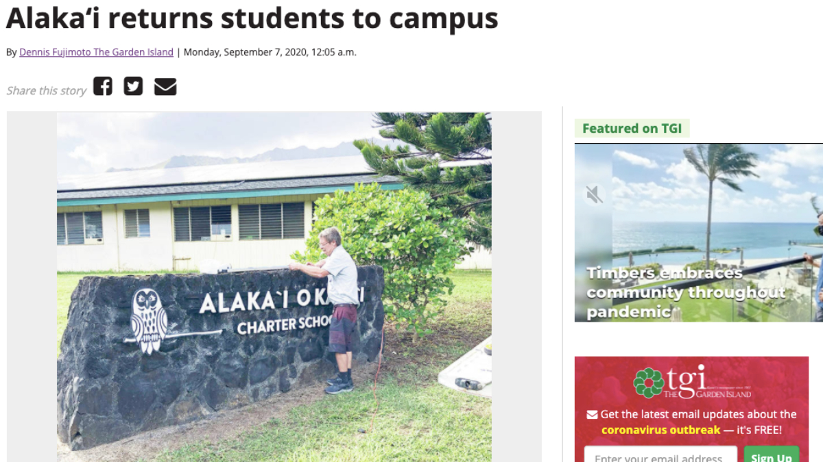 Alaka'i Returns Students to Campus