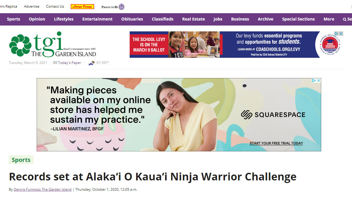 Alakai O Kauai Ninja Warrior Challenge