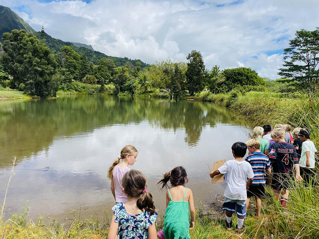 learners explore the lake