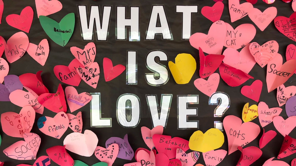 AOK what is love Valentine's Day board