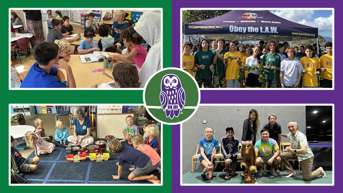 4 images of learners participating in various AOK events